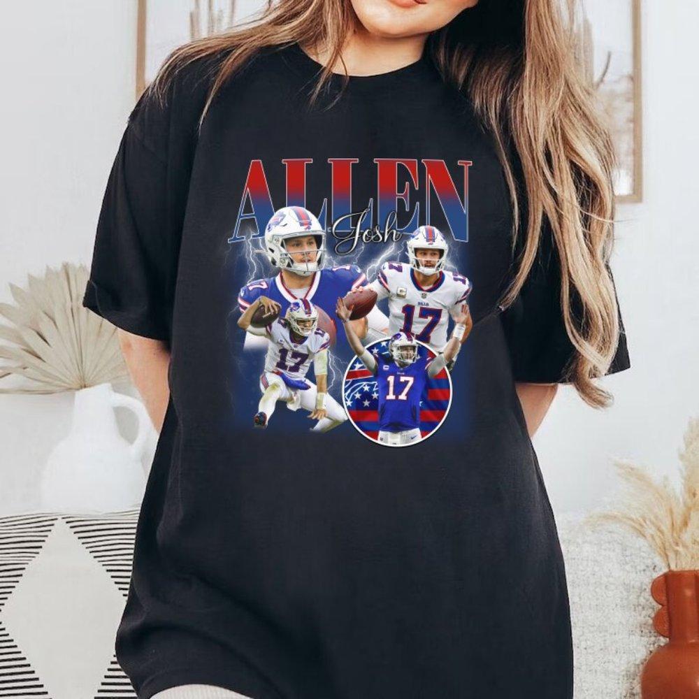 Josh Allen Tee Shirt, Black Unisex Cotton Shirt, Unisex Style Shirt